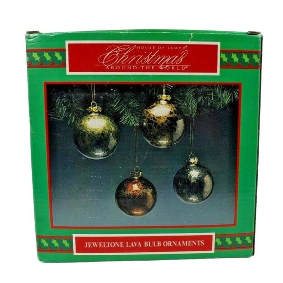 House of Lloyd Jeweltone Lava Bulb Ornaments 4 Christmas Around the World - Picture 1 of 4